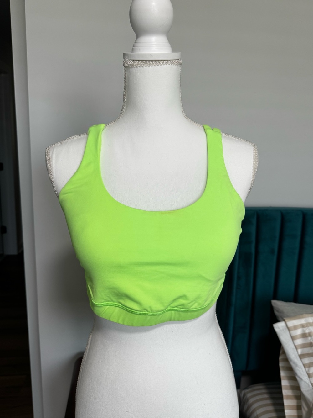 lululemon athletica Neon Lime Scoop Sports Bra